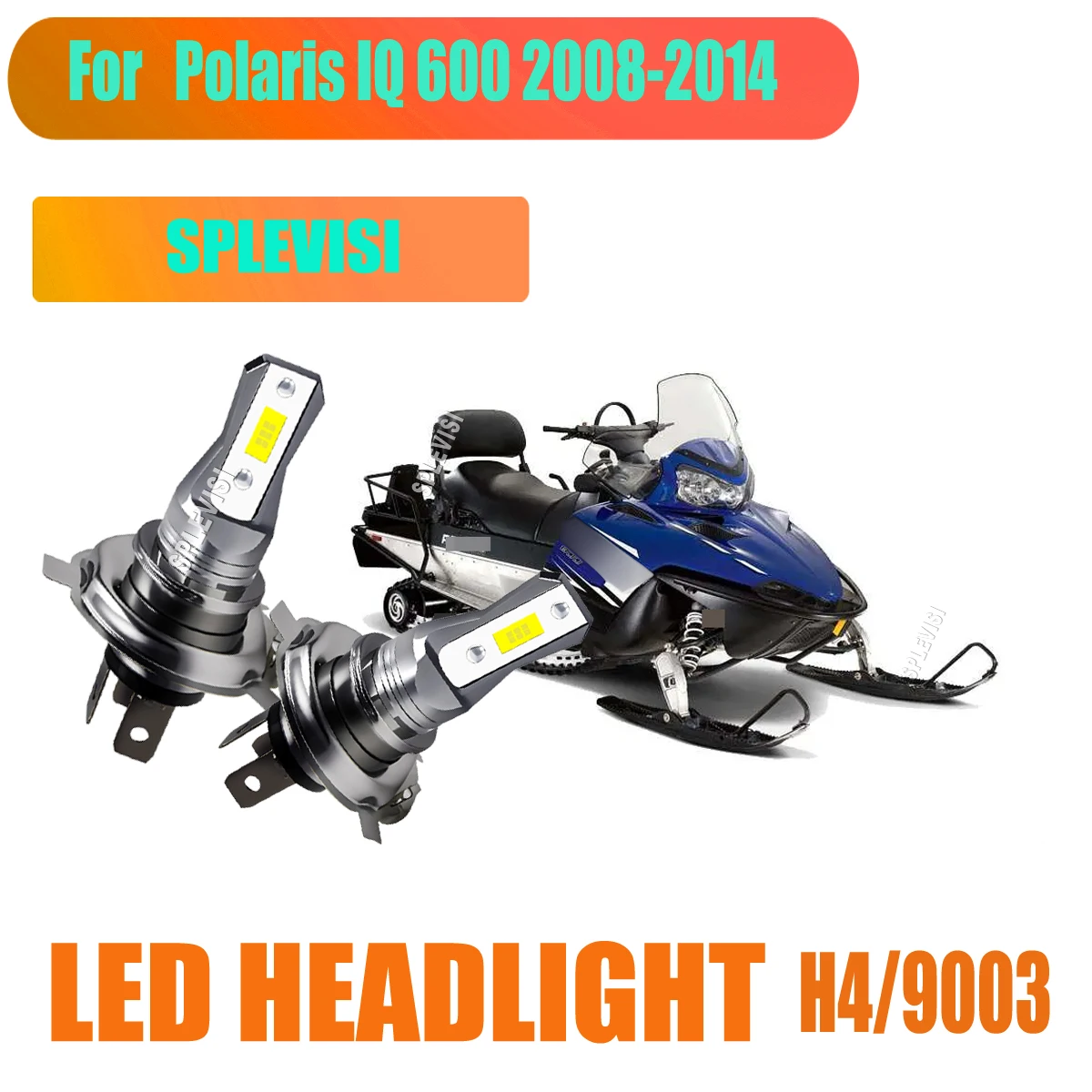 

LED White Motorcylce Auto Headlights with Durable Aluminum Housing For Polaris IQ 600 2008 2009 2010 2011 2012 2013 2014