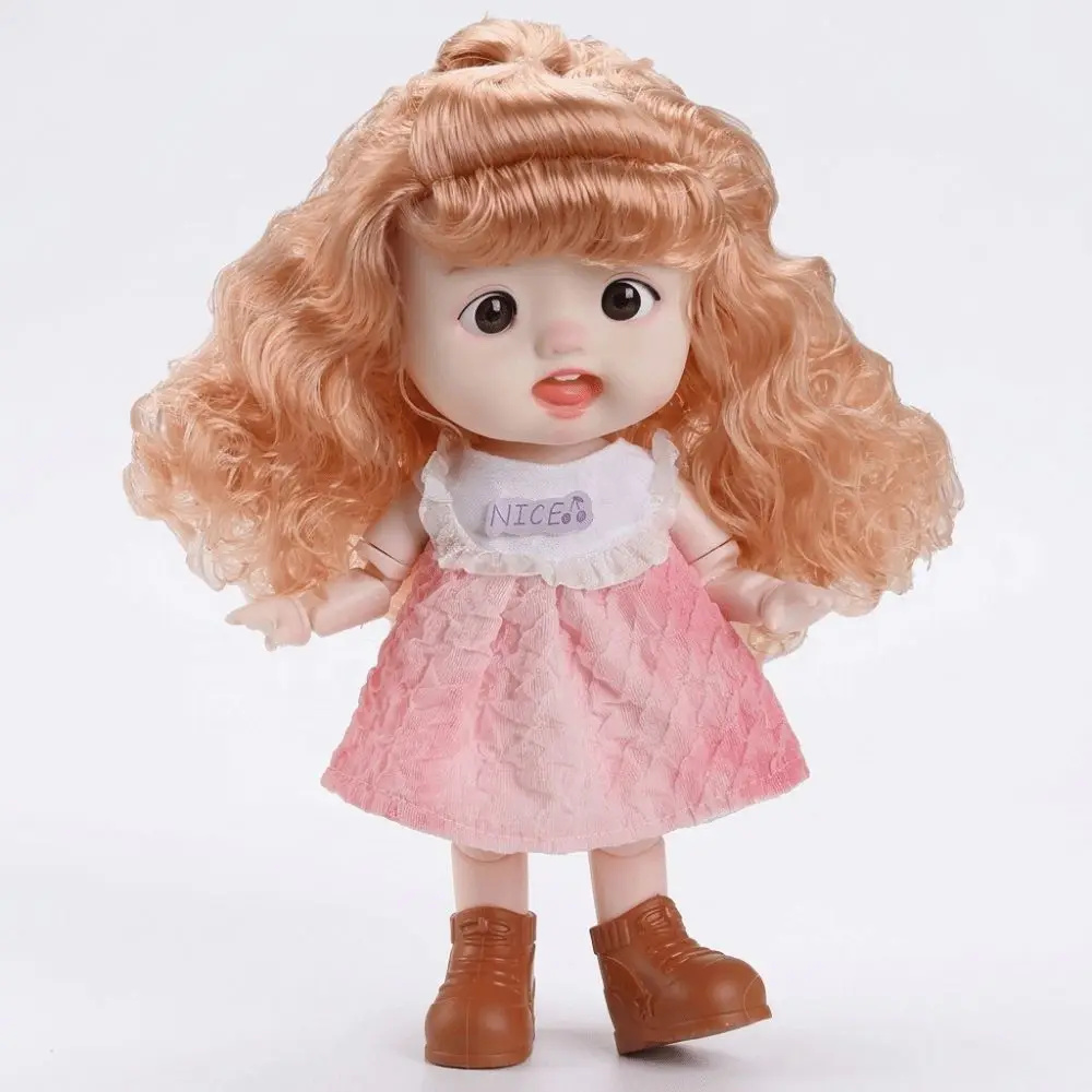 Moving 28cm 1/6 Scale Multi Joint 19 Joints Movable Cute Emoticon Face Cute Emoticon Dress-Up Feature Fashionable Play House