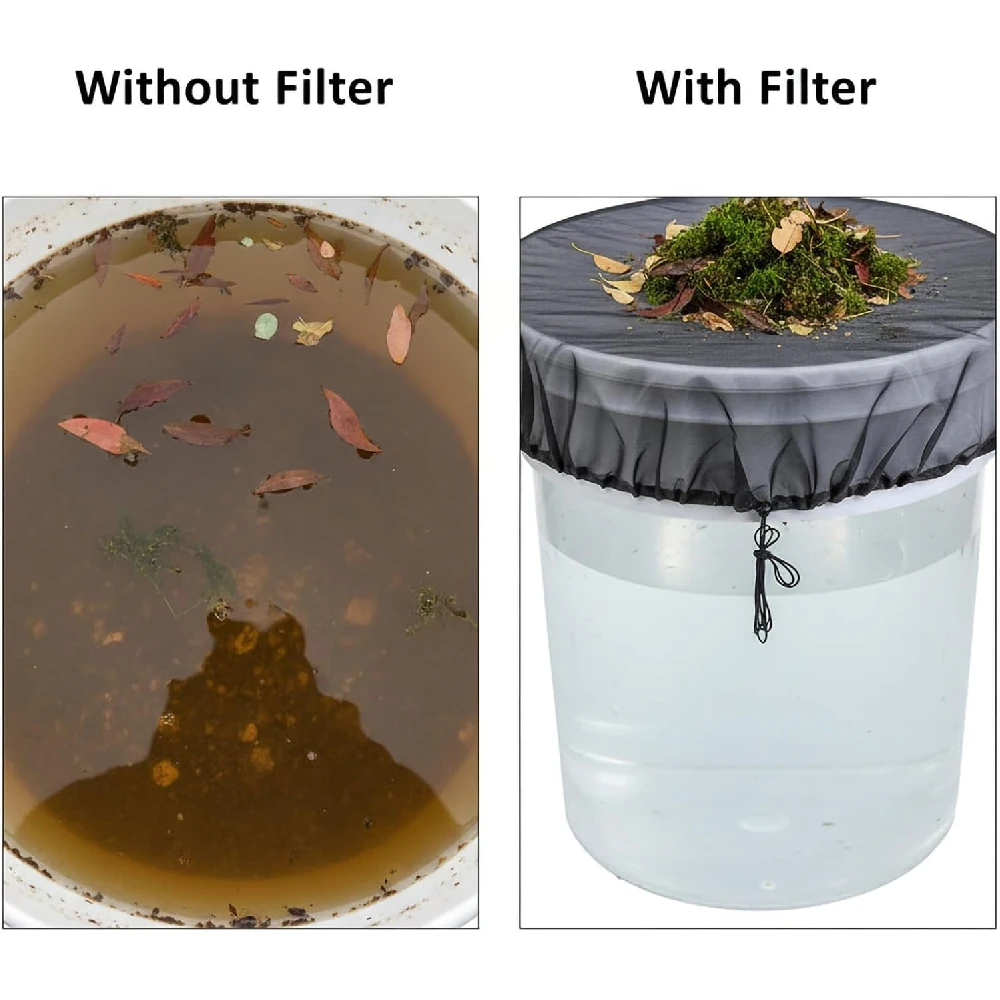 1/2/4PCS Mesh Cover for Rain Barrel 60/80/100cm, Black Water Tank Screen Net, Keep Leaves & Debris Out for Rain Collection