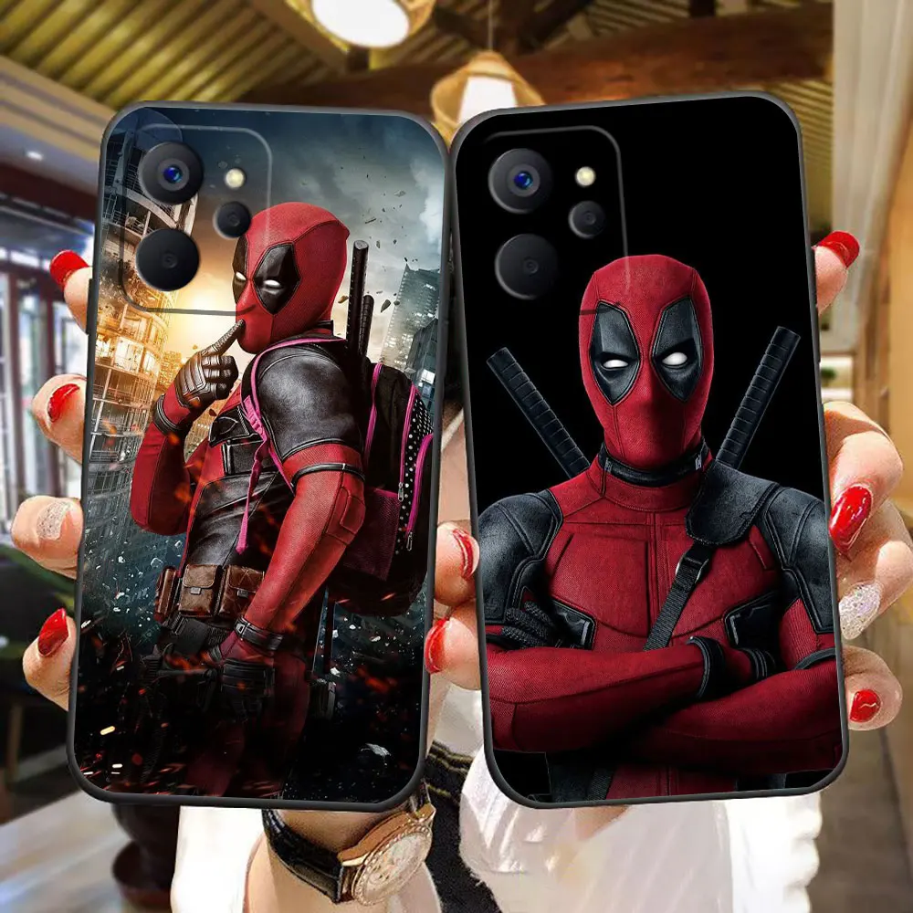 مارفل بطل ديدبول غطاء مخصص صور جراب هاتف ل Realme 7 7I 8 8I 9 9I 10 11 12 13 14 15 15T برو زائد غطاء من السيليكون قذيفة