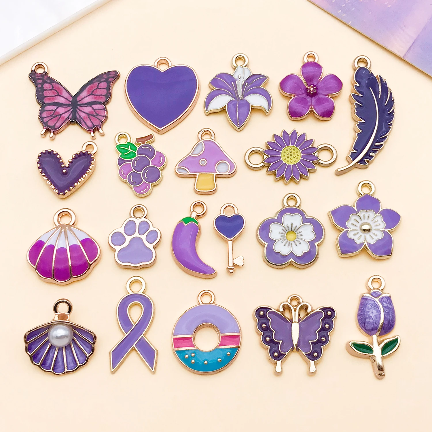 10/20pcs Enamel Charms Alloy Various Styles Pendants For DIY Bracelets Necklaces Earrings Jewelry Making Accessories Supplies