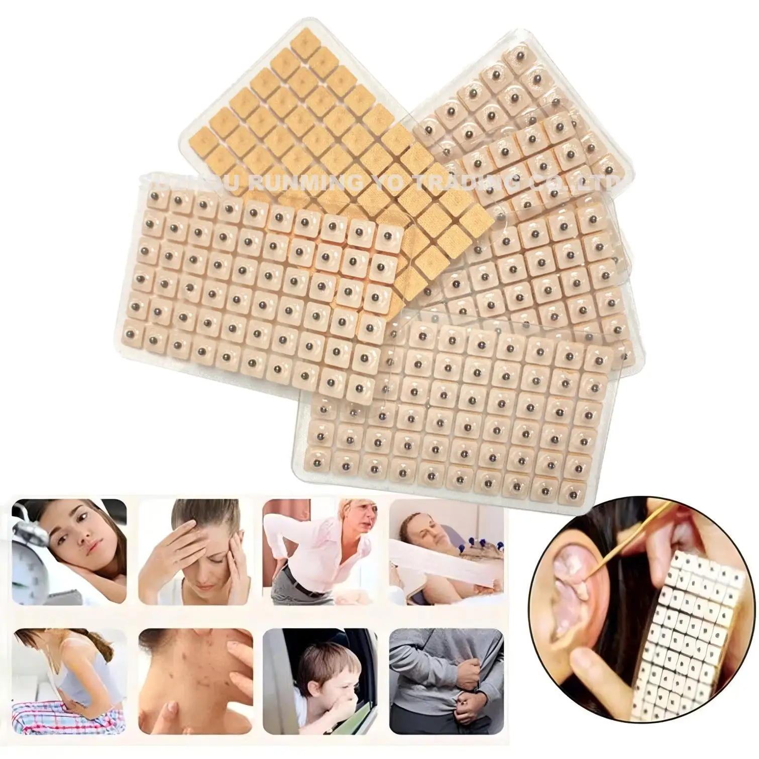 Export to Japan 600pcs Ear Acupoint Stickers Ear Bean Paste Gemini Acupoint Massage Ear Stickers 600