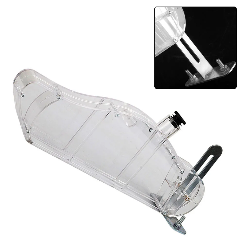 

Dust-Free Environment Table Saw Protective Cover Power Tool Set Acrylic Metal Construction Adjustable Shunt Bracket