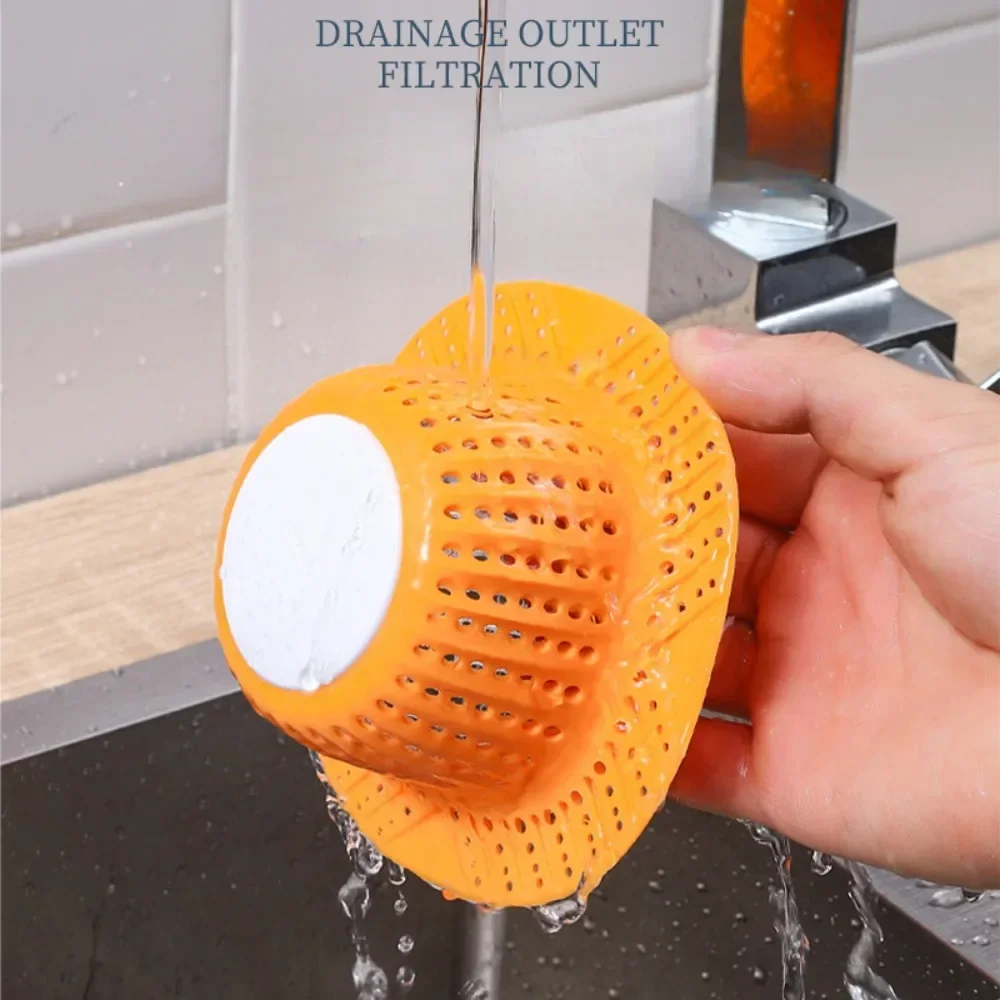 Filtre en silicone pour drain de sol, attrape-cheveux de douche, protecteur de drain pliable pour baignoire à domicile Pop-Up, filtre d'évier