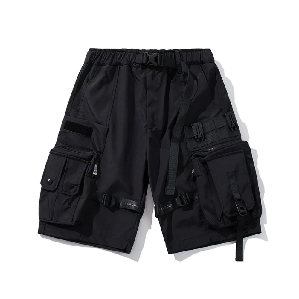 Functional Workwear Shorts Men's Summer Paratrooper Pants Loose Sports Five Quarter Streetwear Mid Pants Men Clothing