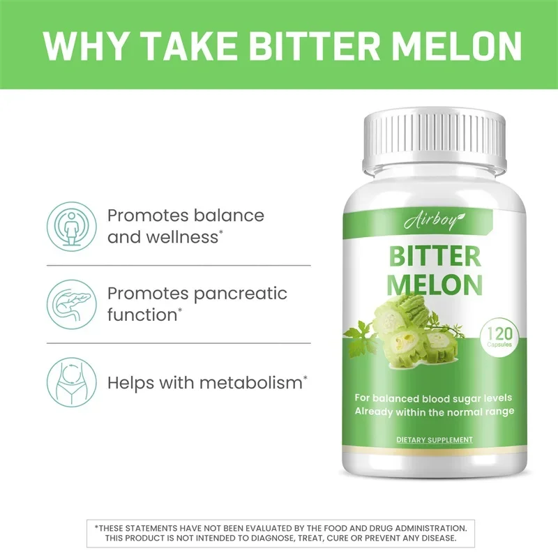 

Bitter Melon - Improves Circulation, Improves Skin Health and Digestive Health, Weight Management, Boosts Energy, Non-GMO