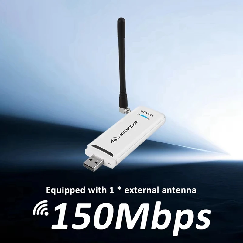 4G LTE WiFi Router Portable USB Modem with Antennas,150Mbps High Speed Hotspot,Supports 10 Devices Asia Version-A56M