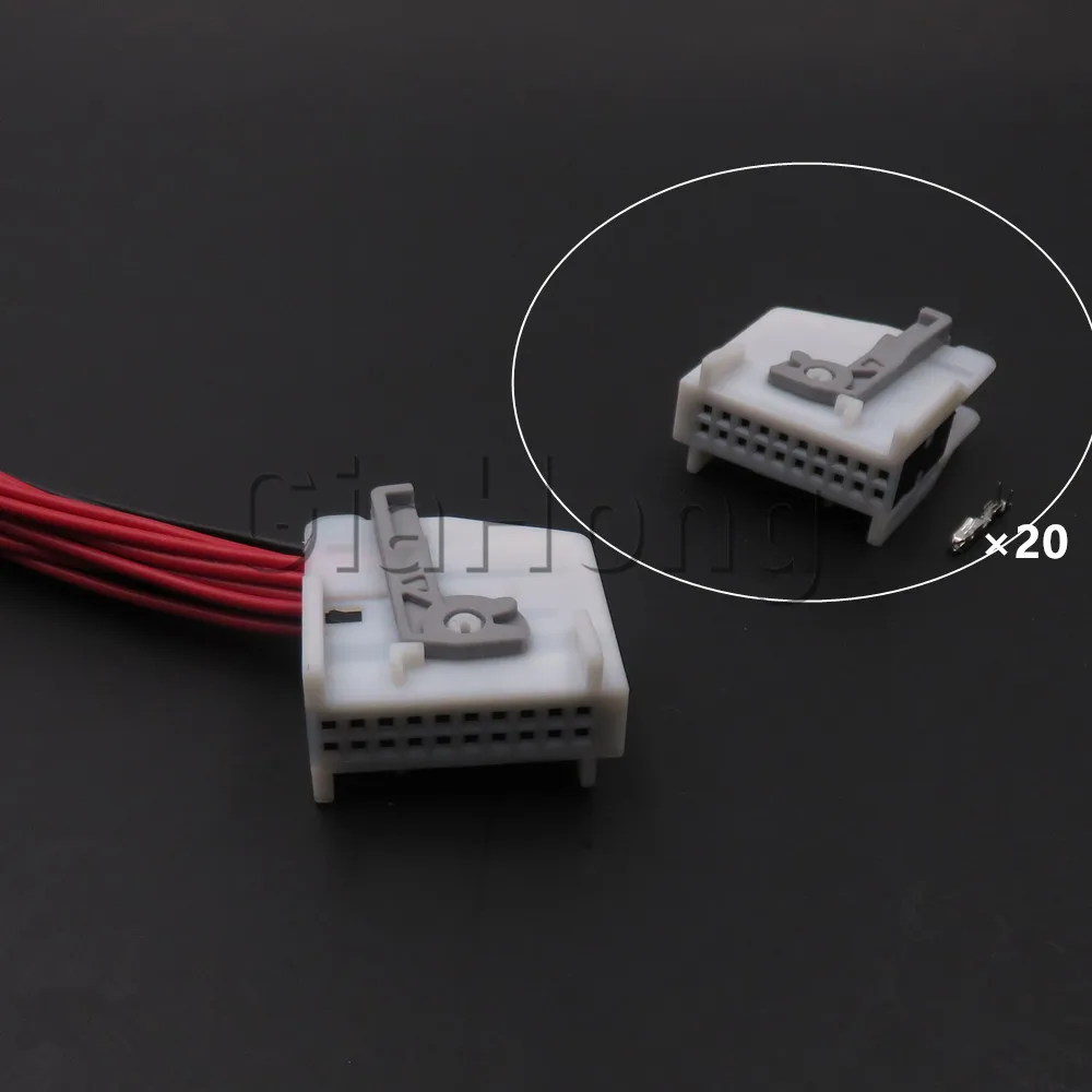 

1 Set 20 Ways AC Assembly 2-1718422-1 Auto Plastic Housing Unsealed Socket Automobile Low Power Connector Cable Terminal Plug