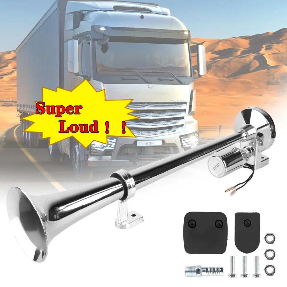 

For Boat Truck SUV Ship Car Air Horn Auto Parts With Wires and Relay Super Loud 12V24V Car Air Horn Set Waterproof Auto Trumpets