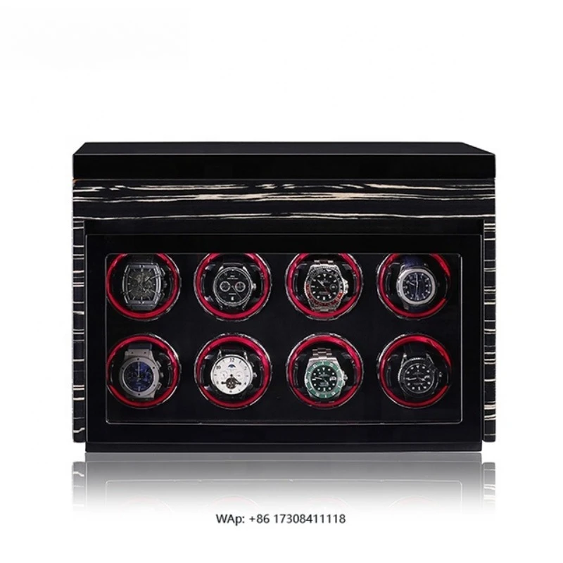 

Роскошный автоматический деревянный виндер для часов на 2-8 часов с защитой от пыли