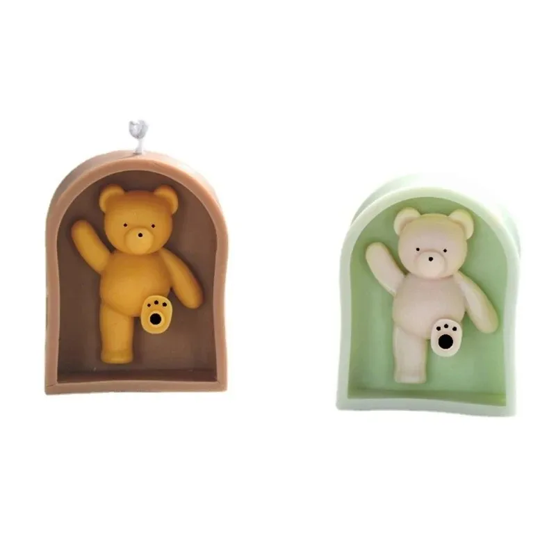 HighQuality Artistic Silicone Mold Craft Mold Creative Bear Figures Moulds for Craft