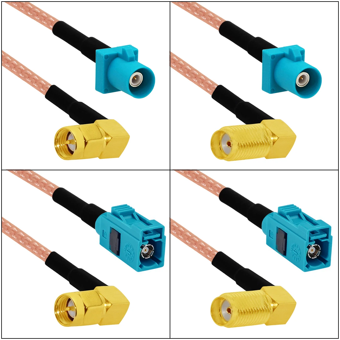 Fakra Z Type Mannelijk Vrouwelijk Paars Naar Sma Plug Jack Pigtail Kabel Adapter Rg 316 15Cm Groothandel Nieuw Voor Gps