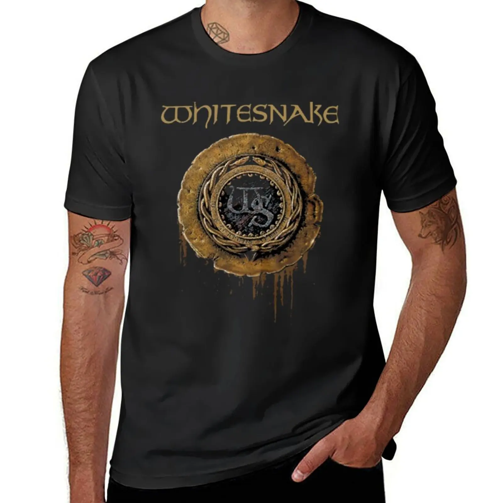 

Whitesnake logo - The old Whitesnake - Whitesnake logo brand - T-Shirt funny shirt cotton Funny t-shirt men graphic t shirts