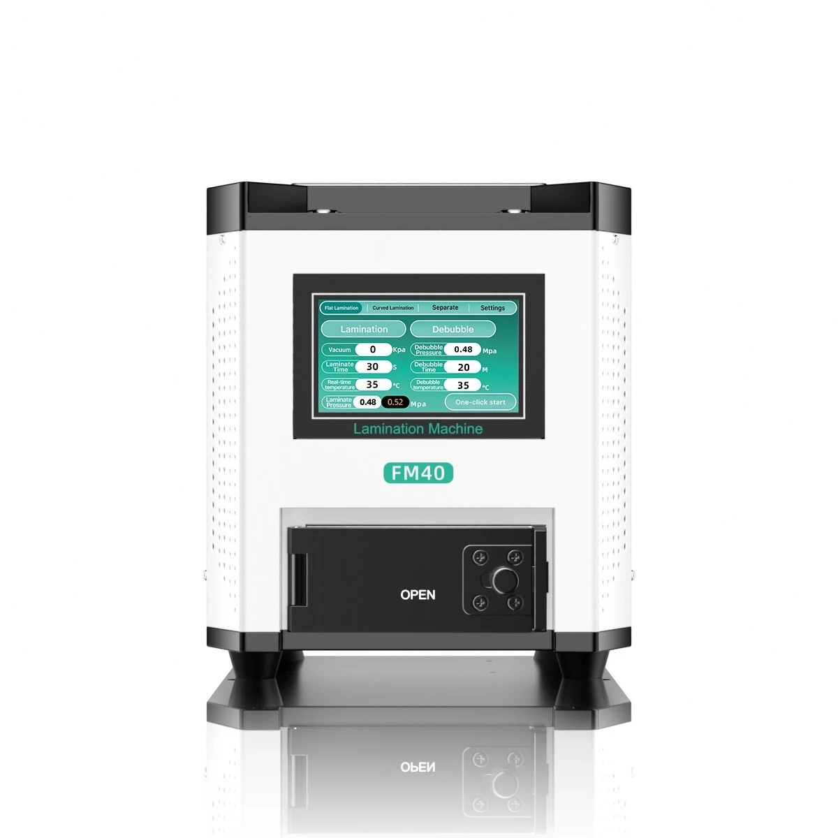 FM40 5 in 1 Desktop Laminating Machine for Cell Phone Tablet Curved Screen Repair Refurbish Remover Built in Air Compresso