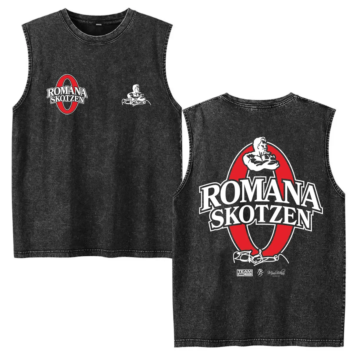 Olympia Gym Skeleton Fitness Washed Vest T-Shirts Herren Vintage Hochwertiges Baumwoll-T-Shirt Mann O-Ausschnitt Tanktop Oversized T-Shirt – Detail 7