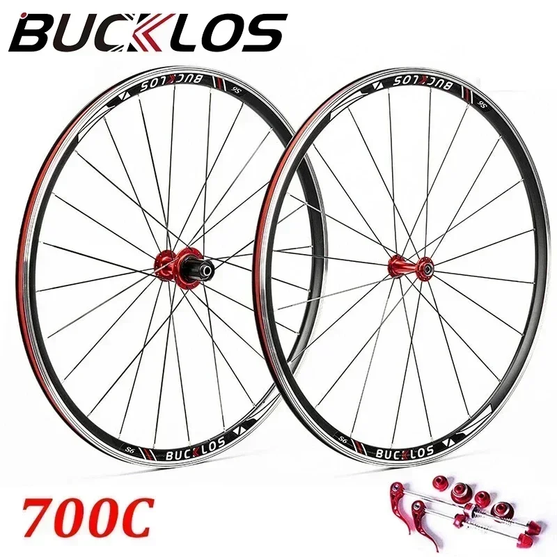 BUCKLOS 700C Road Bike Wheelset 9*100mm 10*130mm Wheels Front 2 Rear 5 Bearings Bicycle Wheel  7/8/9/10/11 Speed Cassette Parts