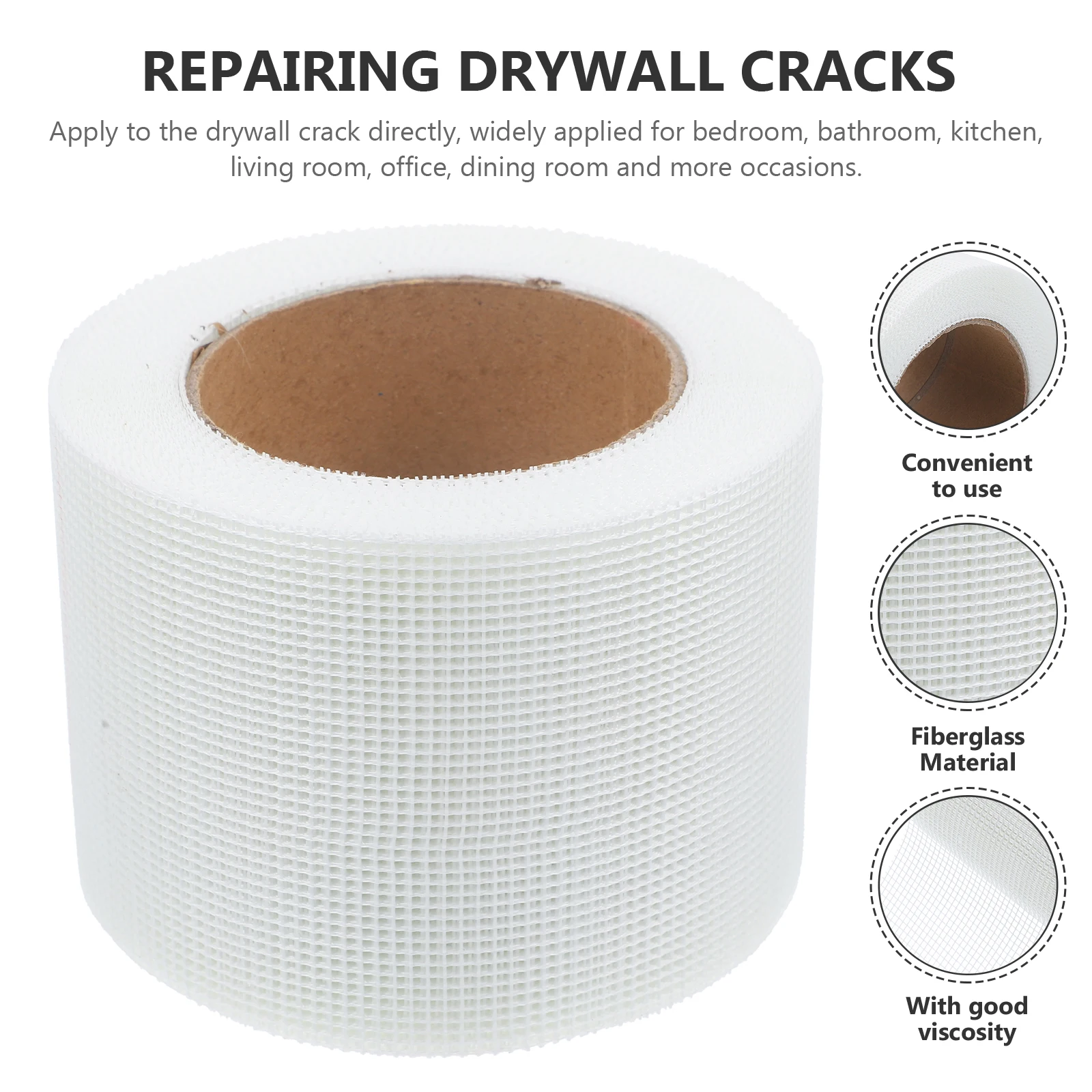 

Caulk Tape Self Adhesive Drywall Crack Sealing Strip Wall Repair Tape for Gap Filling Corner Edge Reinforcement and Caulking