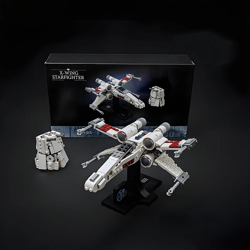 NEW 515PCS MOC Starship with the Turbo Laser Turret X-Wing Starfighter Building Blocks DIY Assembly Bricks Model Toys Gifts
