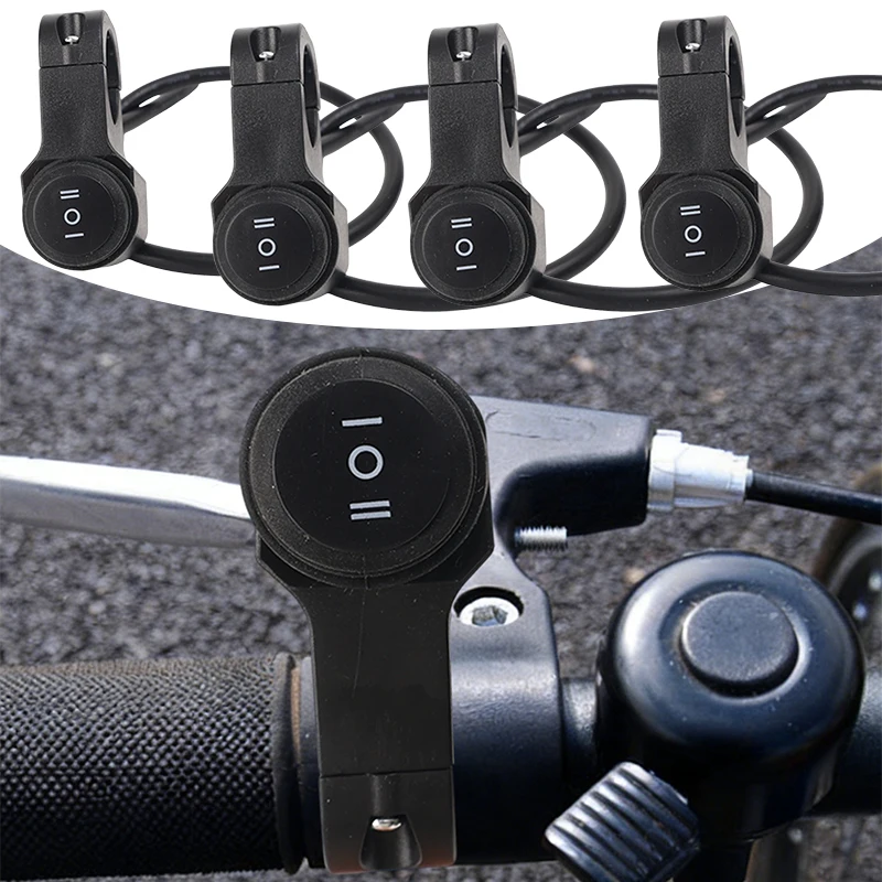 Motorcycle ON/OFF Mini Driving Light Switch with Clip Waterproof Universal Motor Spotlight Waterproof Switches Wire 4 Types