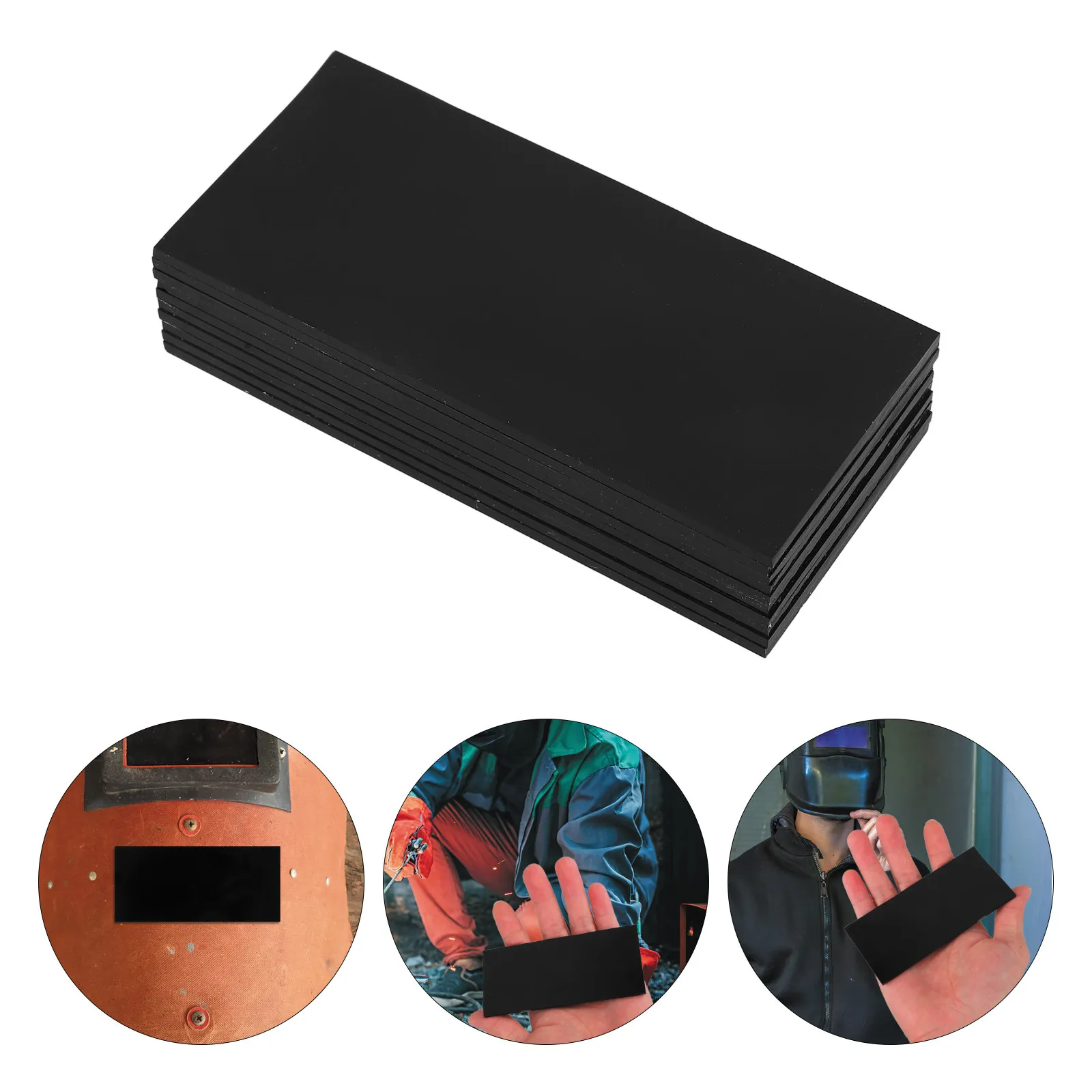 

10Pcs Glass Welding Shield Lens Replacement Auto Darkening Protective Eyewear Lens Cover for DIY Welding Practice Mild Steel