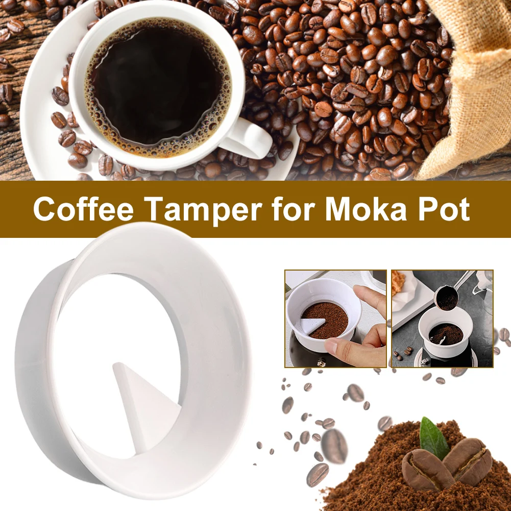 85MM 90MM Coffee Tamper for Moka Pot Rotary Powder Dosing Ring Coffee Distributor Leveler Espresso Tools