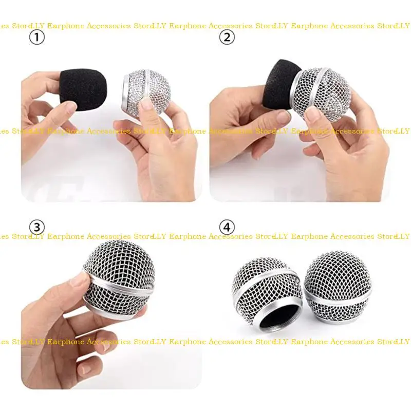 

462E New Ball for Head Mesh Microphone Grille for PG58 PG48 Replacement Accessories