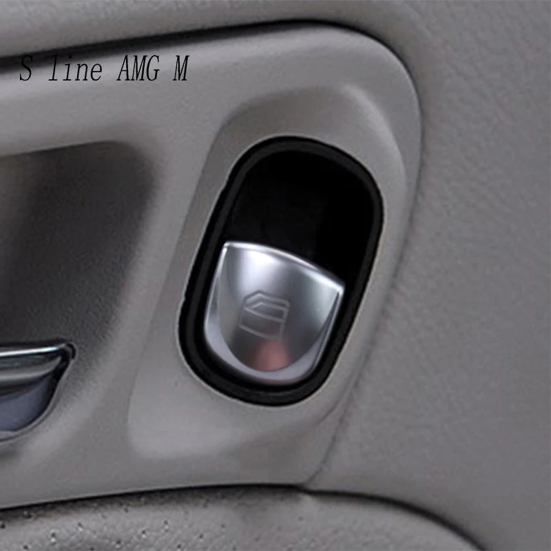 For Mercedes Benz C Class W203 2002-2006 Car Door Window Glass Lift Button switch Cover Sticker Trim Auto Interior Accessories