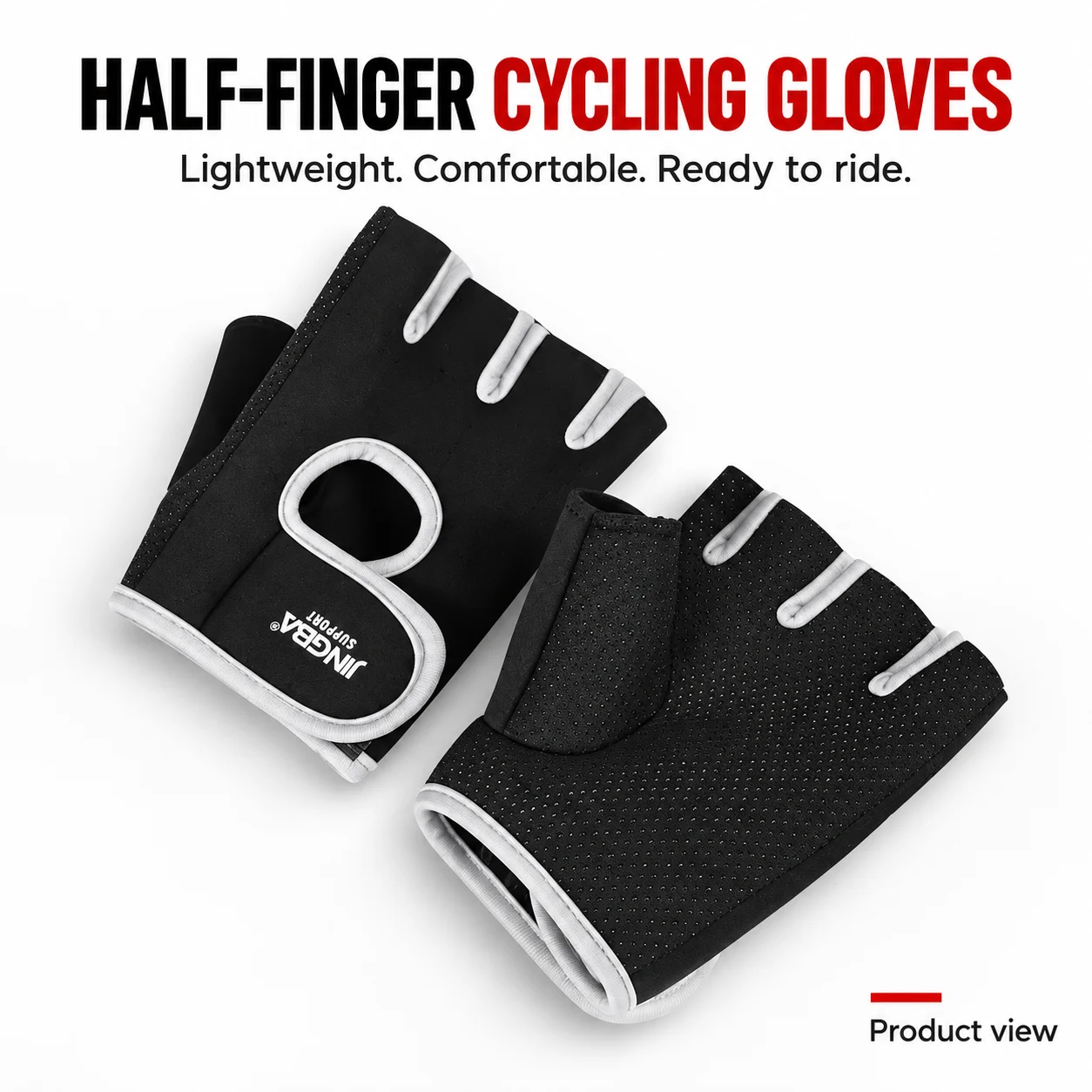 Commuting With Road Bike - Half Finger Cycling Gloves, Breathable Lightweight
