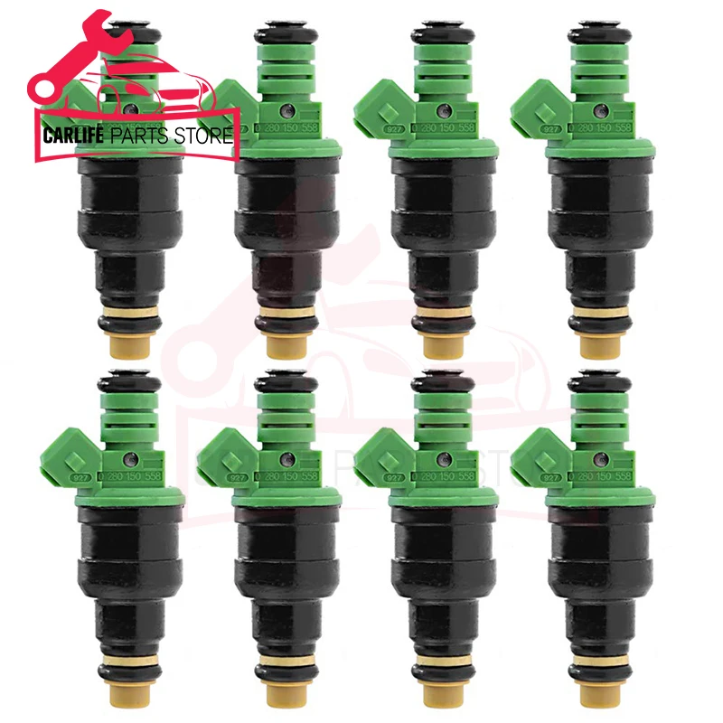 1/8PCS OEM 0280150558 Top Racing fuel injector Engine For EV1 Volvo VW For Audi GMC Chevrolet Dodge 440cc/min TURBO 42 LB/HR