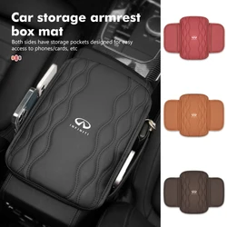 Car Center Armrest Box Cushion Console Mat Armrest Storage Pad For Infiniti FX35 QX60 QX70 QX80 QX50 QX30 Q70L Q60 Q50 Q60S Q30