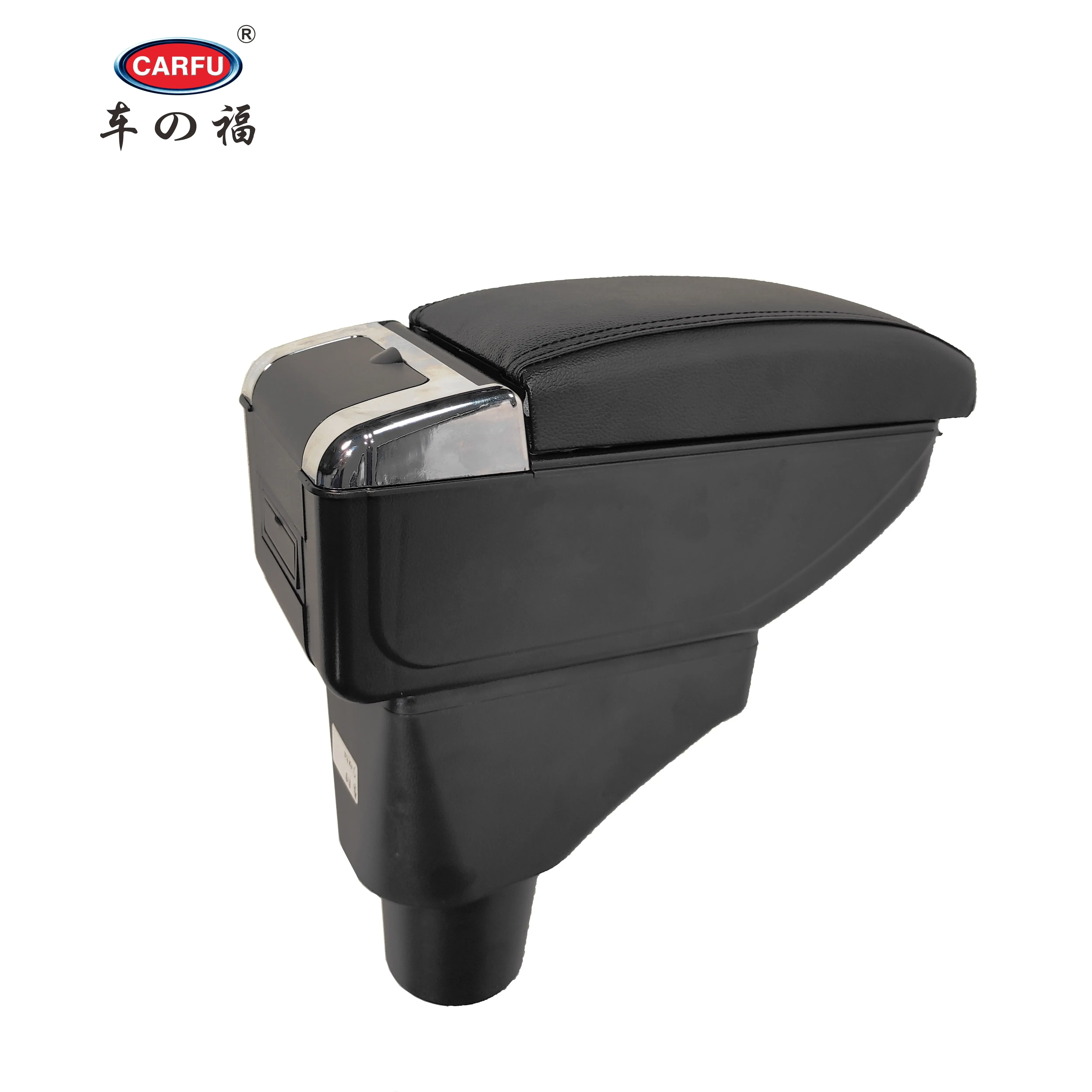 

Factory Hot Selling Aveo Front Interior Leather And ABS Armrest Box With USB Charging Central Storage Cup Holder Acces