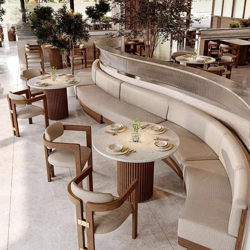 Commercial Restaurant Booth Sofa Set for Western Style Cafe Teahouse Chain Dining Furniture