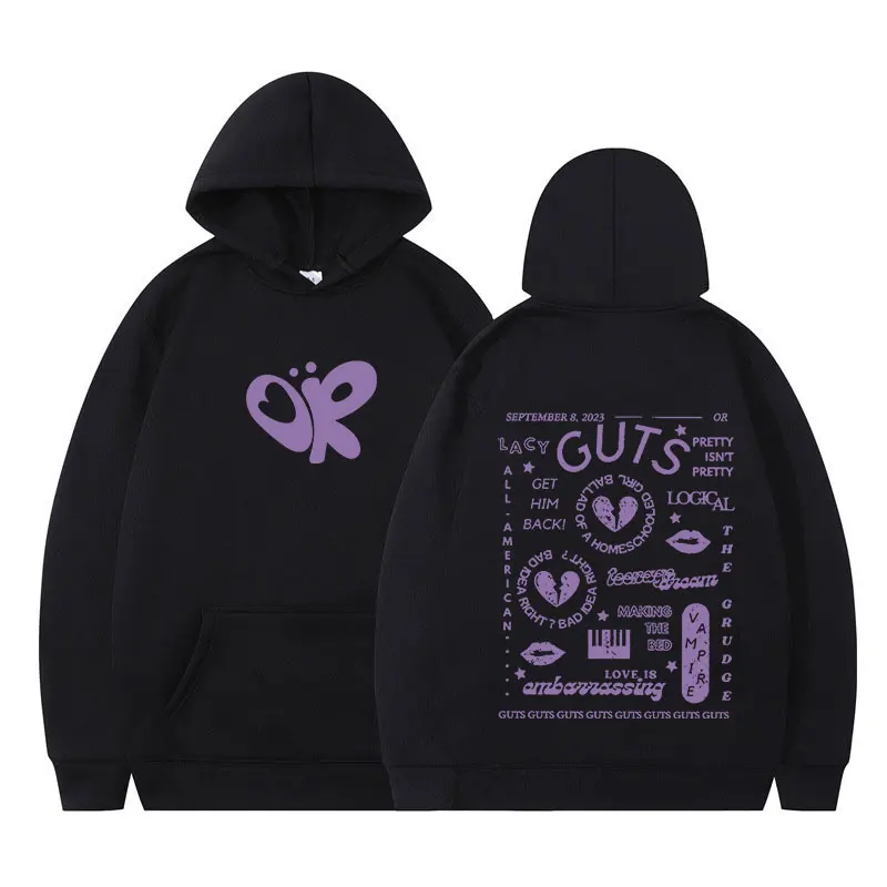 

Sour Guts Vampire Hoodie Men's Women's Clothing Fashion Vintage Hooded Sweatshirts Harajuku Hip Hop Oversized Hoodies Streetwear