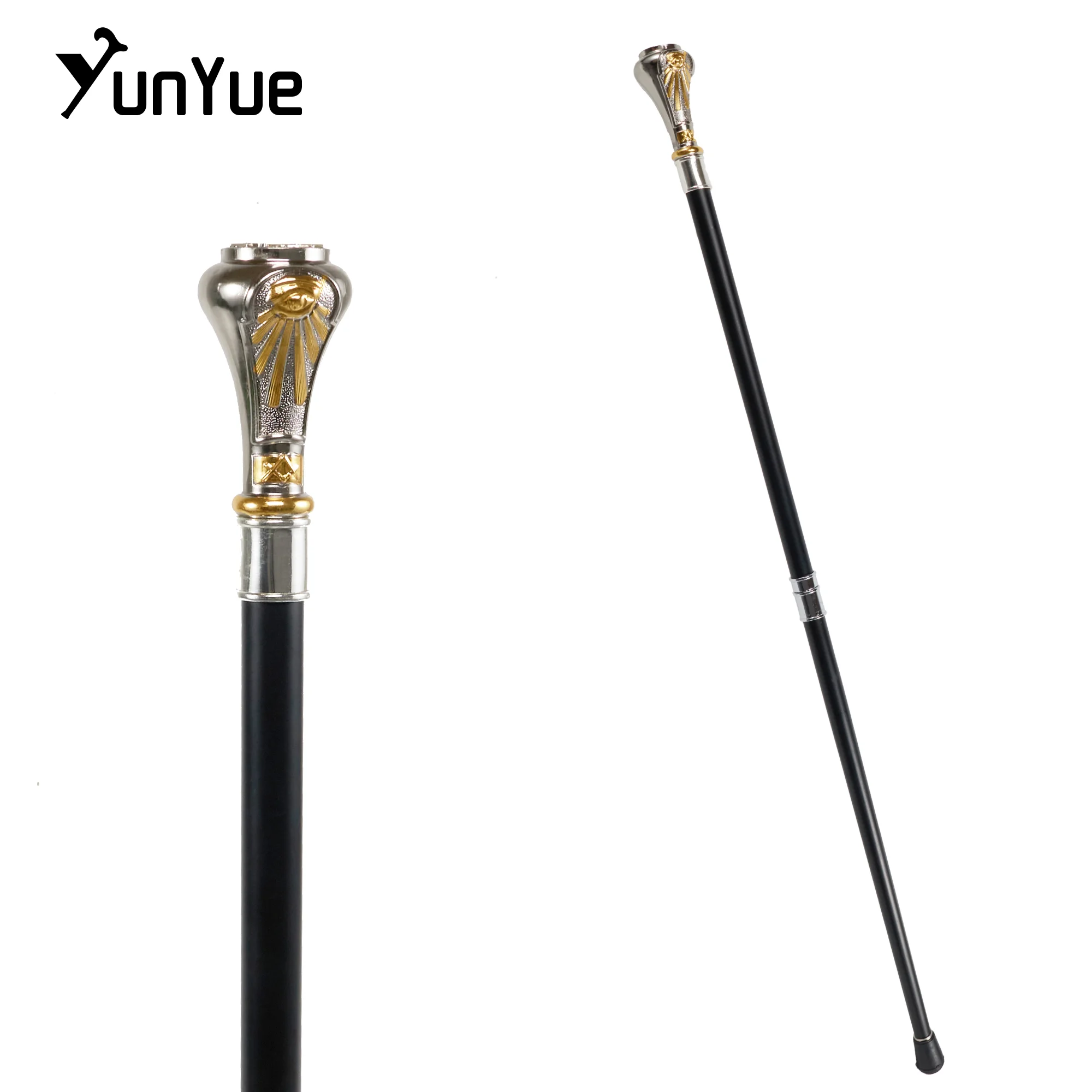 الذهب الأبيض الشمس الله الطوطم المعادن عصا للمشي الفن الزخرفية هدية عصا للمشي شهم أنيقة العكاز تأثيري فيلم الدعامة الصولجان