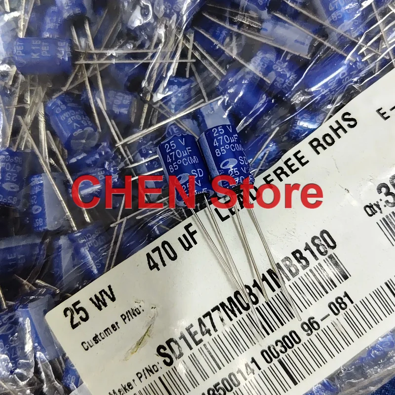 50PCS/lot original SAMWHA SD 25V470UF 8X12MM 105C 470UF 25V electrolytic capacitor free shipping