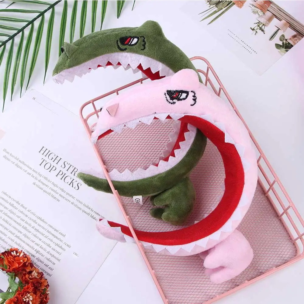 

Sweet Cute Women Washing Face Animals Hair Accessories Hairband Dinosaur Headbands Cartoon Hair Hoop Shark Fish
