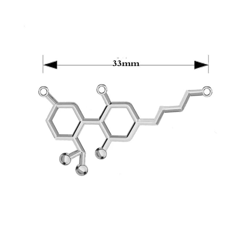 Molecule Pendant Custom Charms For DIY Necklace Earrings Keychain Accessories Jewelry Making