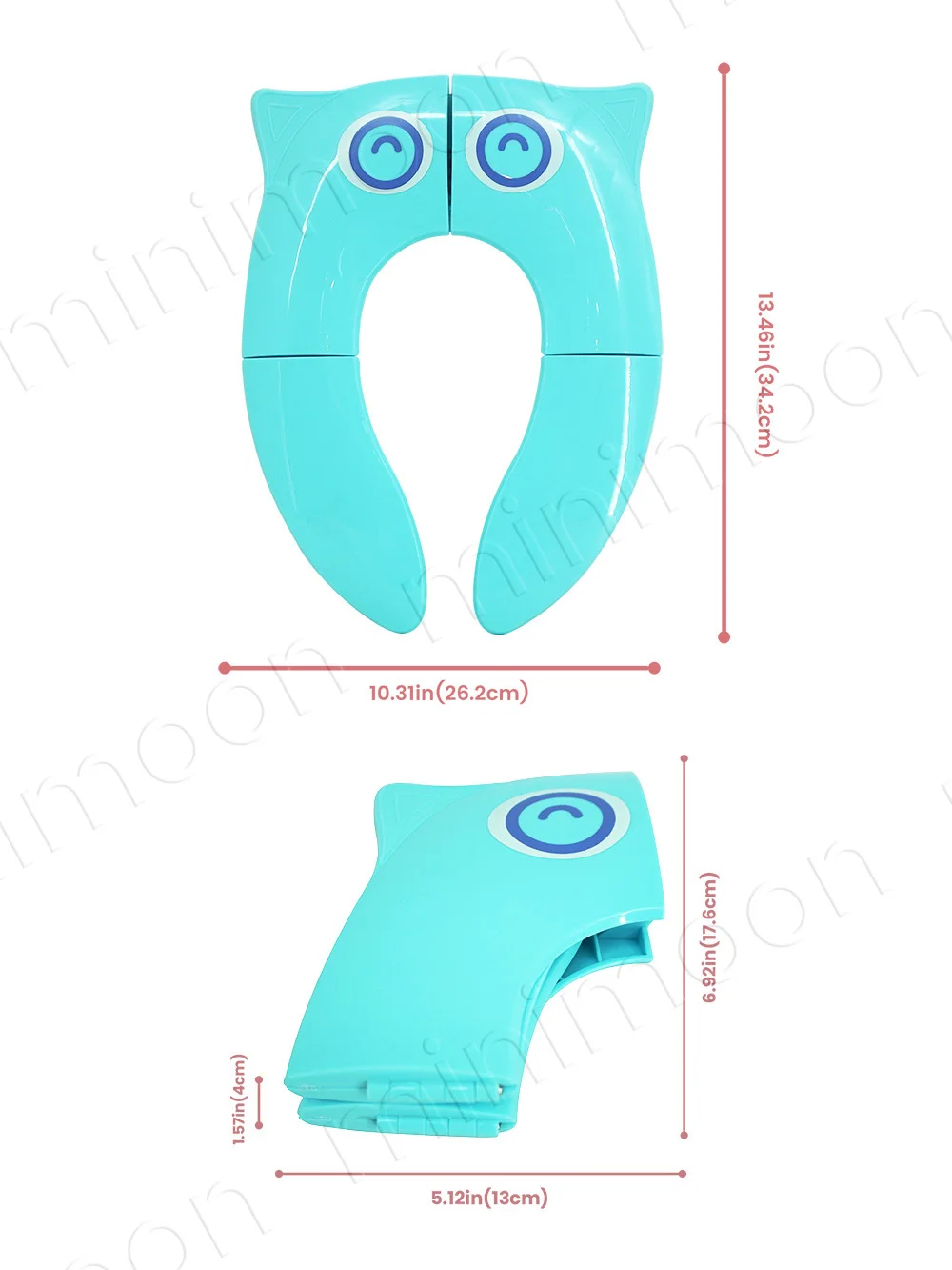 Kids Travel Potty Seat with Anti-Slip Mat, Portable Folding Design for Hygienic & Secure Public Toilet Use