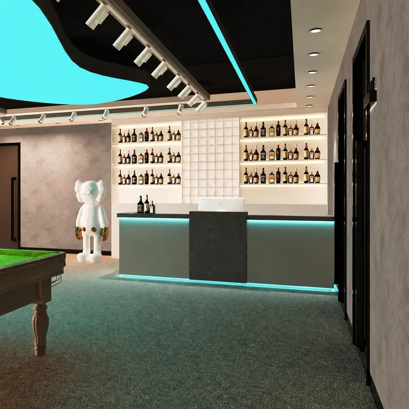 Industrial Style Commercial Reception Desk Counter for Billiards Hall Gym E-sports Bar Milk Tea Shop Checkout Area
