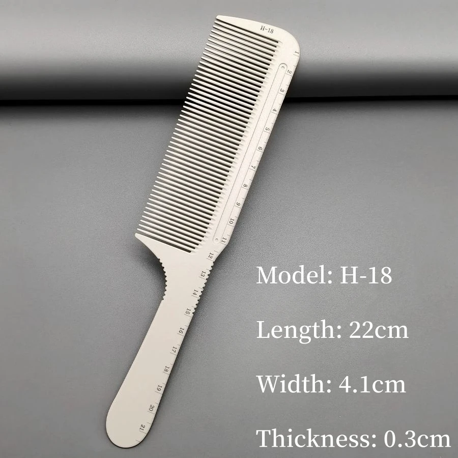 Professioneller Flachkamm mit Griff für Friseursalons, Haarschneidekamm für Herren-Kurzhaarfrisuren, Friseur-Haarbürste – Detail 18