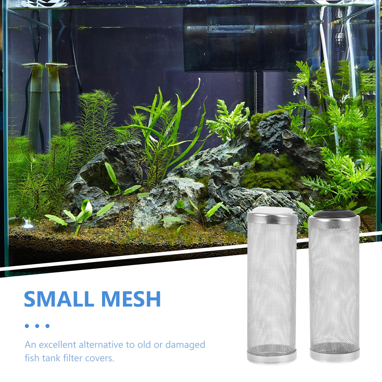 

2pcs Aquarium Filter Mesh Cover 12mm White Black Intake Strainer Protective Case for Fish Tank Filtration System