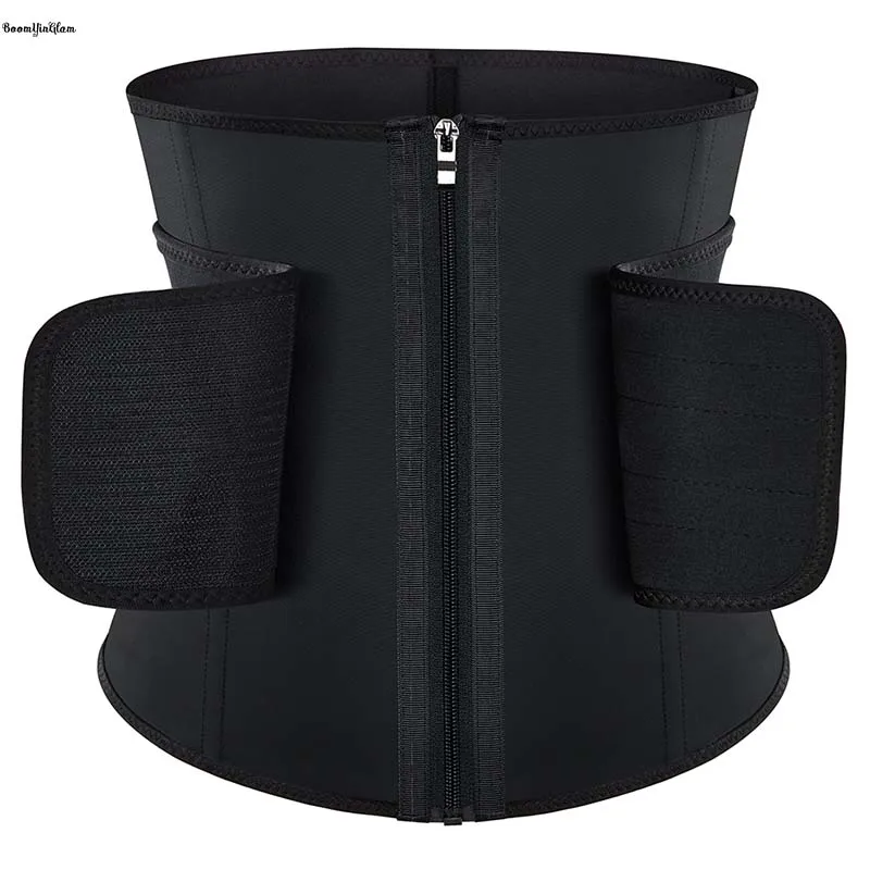 

Plus Size Xs-6XL Women's Zip And Hook One Strap Belt 7 Robs Waist Trainer Steel Bone Latex Underbust Corset