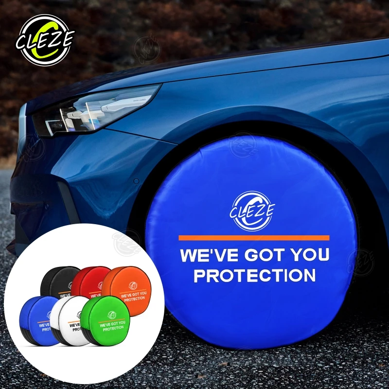 CLEZE 4Pcs Car Spare Case Wheel Storage Bags Thicken Waterproof Sunproof Dustproof Heat Insulation Tire Cover Sun Protector