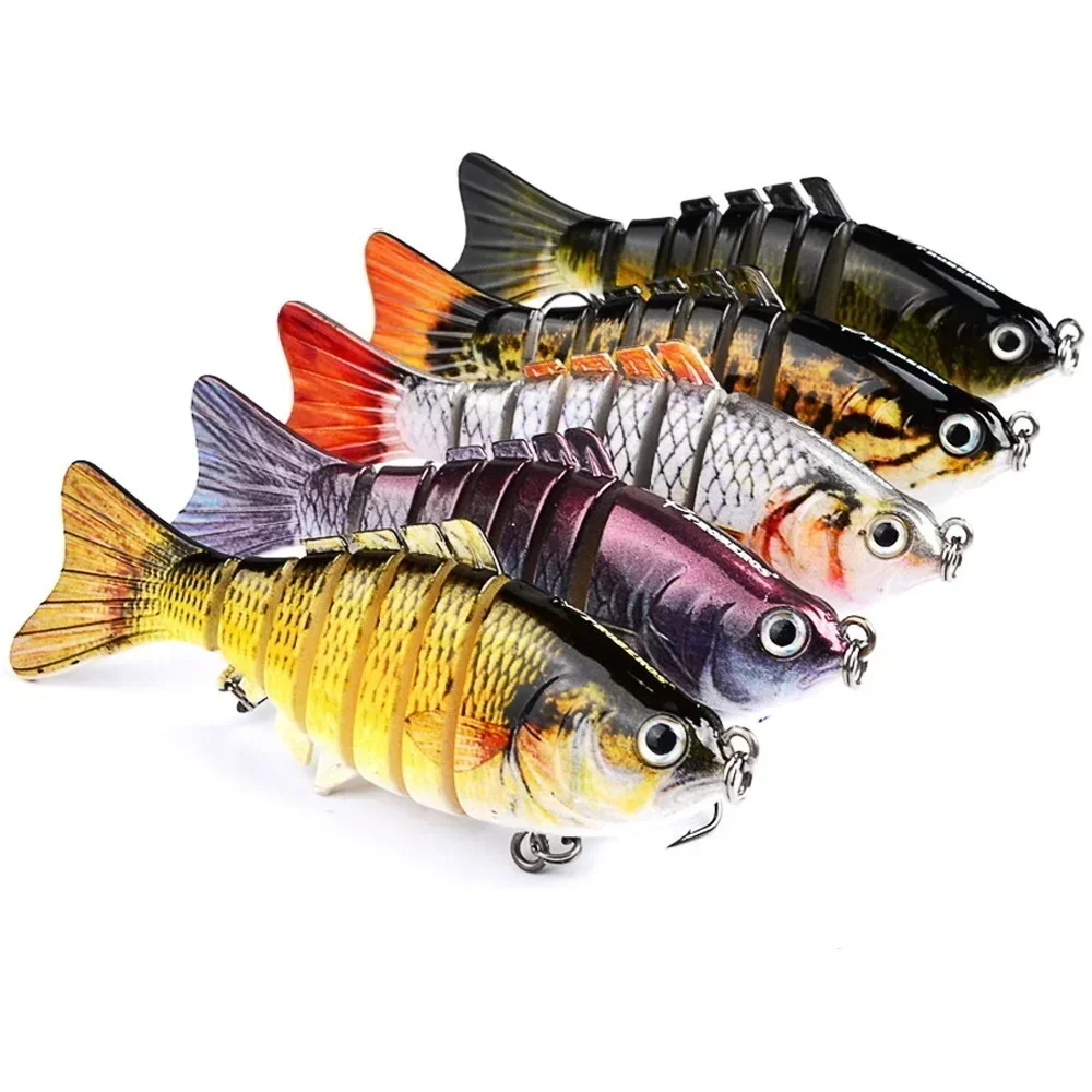 

1pcs 100mm 15g Hard Jointed Bait 7 Segment Multi Swimbait Pike Wobblers Crankbait Fishing Lure Sinking Bass Artificia Bait Isca