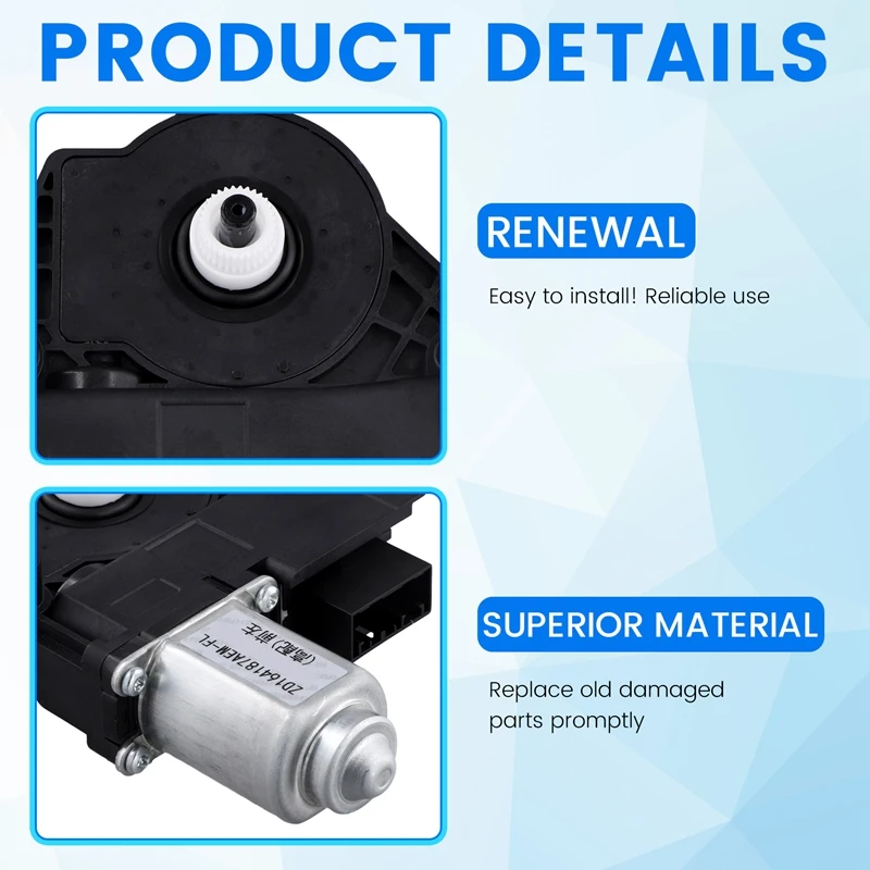 ABHY-Car Window Glass Lift Motor Front Left For SEAT Skoda Rapid Fabia 5JA959801H, 5JA959801J, 5JA959811J