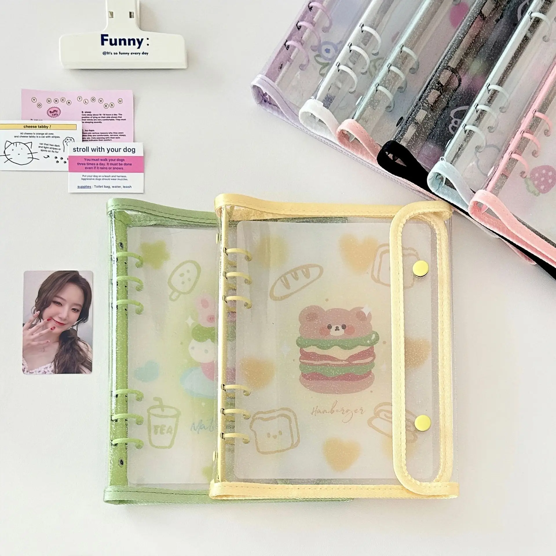 A5 Double Buckle Loose Leaf Photocard Binder Widened Card Album Photo Card Holder for Photocards Storage Collection Book