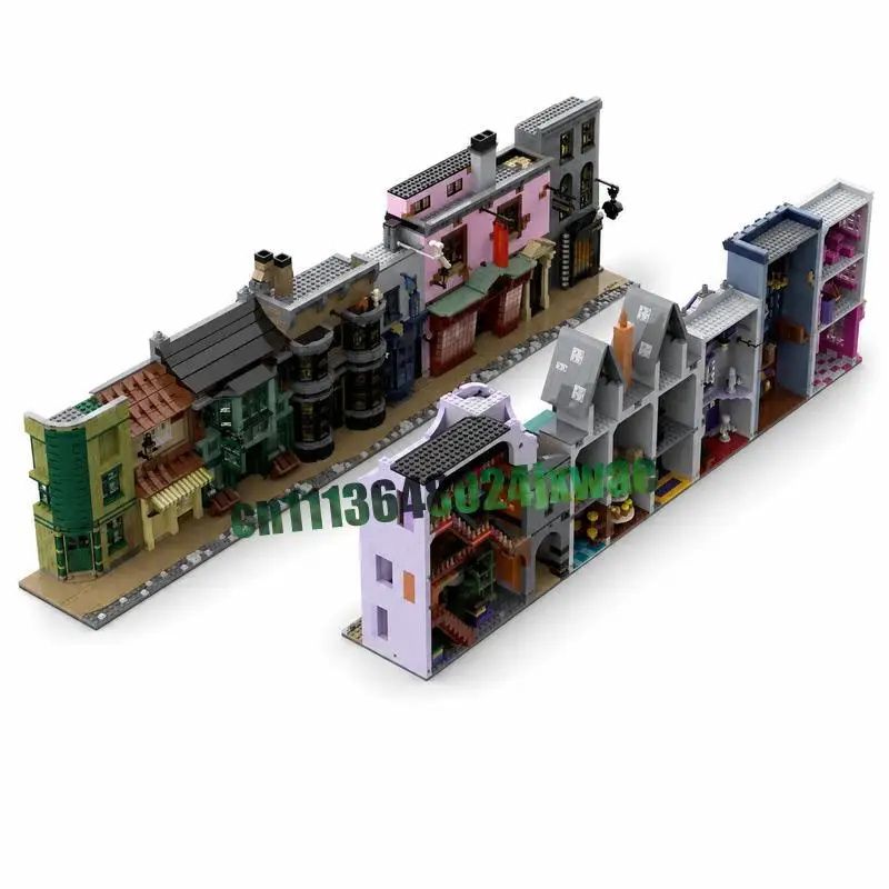 3417Parts Magical Street Scene Extension MOC Creative Modular Model Custom Puzzle DIY Assembly Building Blocks Collection Gift