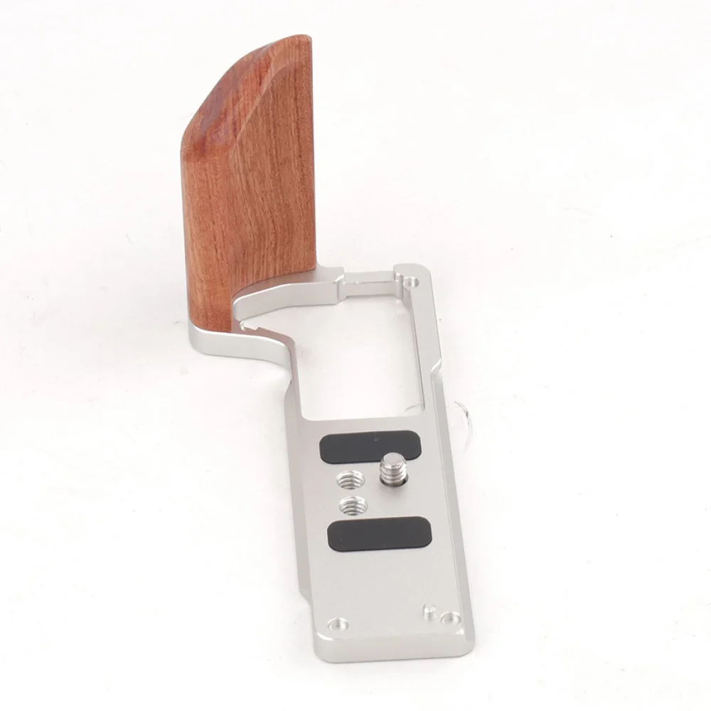 

​Solid Wood Handle Black/Silver Base for Fuji XT 5 Protects Camera Enhances Hand Feel Camera Accessories