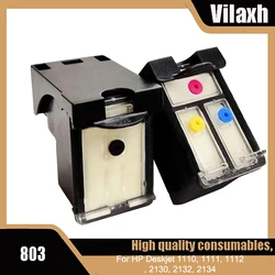Vilaxh 803XLempty Cartridge for Refillable Cake Ink Cartridge for Coffee Printer Remanufactured for HP 803Black 803 Color