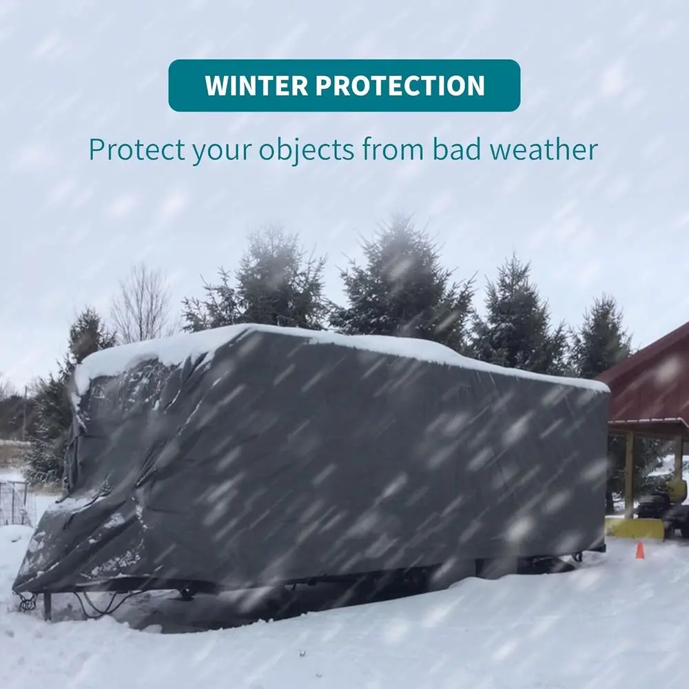 Super robuste 10 x 16 Fuß große Plane – 20 mm wasserdicht, UV-beständig, reiß- und reißfest mit Ösen (grau/braun)